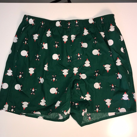 Christmas Elves making Snowballs Boxer Shorts MED - Picture 7 of 8